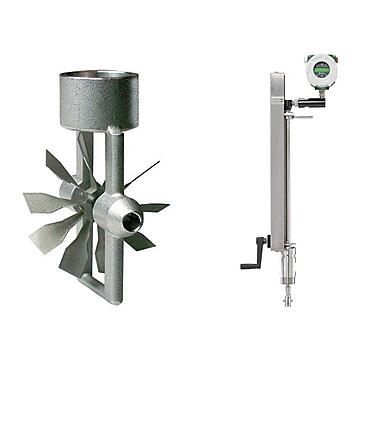 Insertion turbine steam flow meter